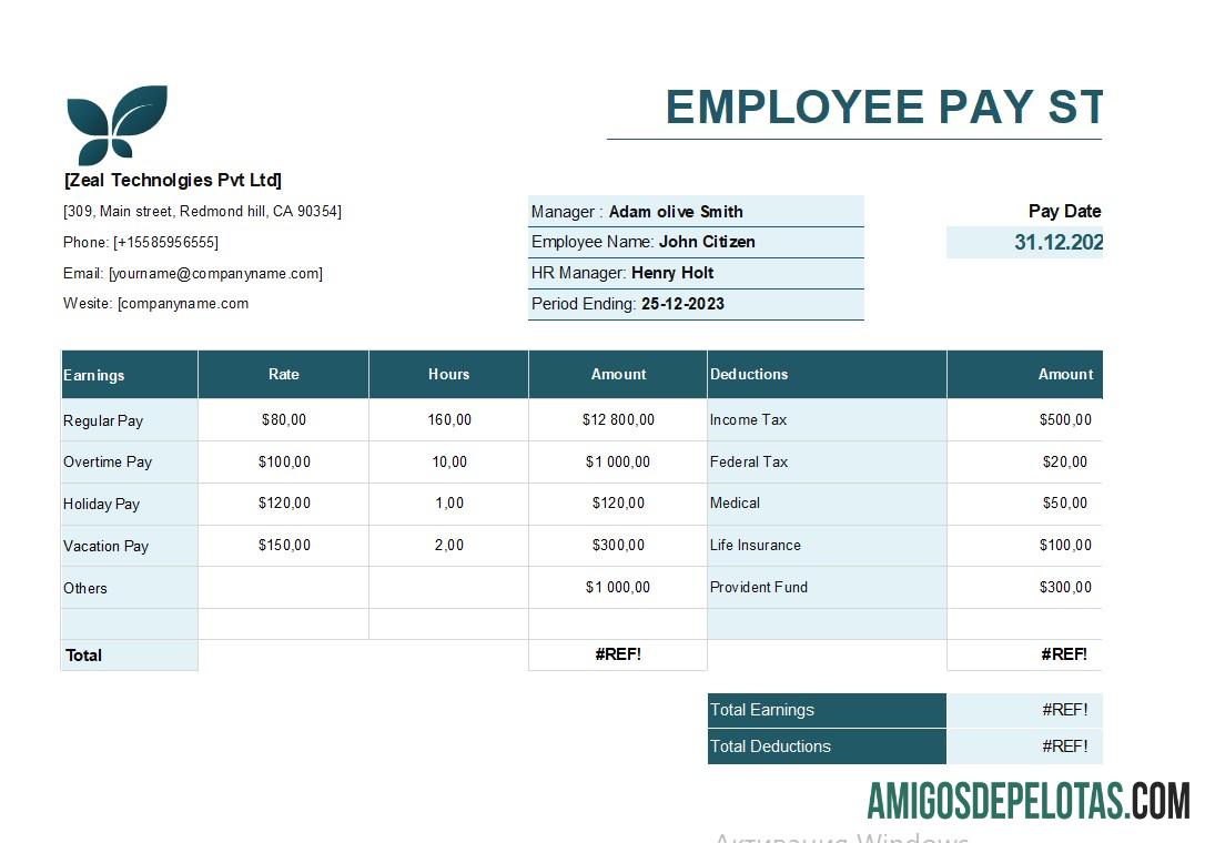 Índia Zeal Technologies Pvt Ltd Excel e PDF exemplo real